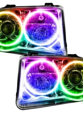 Oracle Lighting Pre-Assembled Halo Headlights (HID Style - No Bulbs) ColorSHIFT w/ No Controller SMD HL Chrysler 300C V8 2005-2010                                     - 8186-334 - Image 7