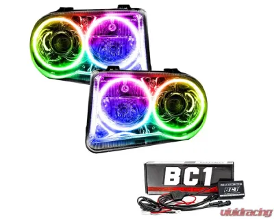 Oracle Lighting Pre-Assembled Halo Headlights (HID Style - No Bulbs) ColorSHIFT w/ BC1 Controller SMD HL Chrysler 300C V8 2005-2010 - 8186-335