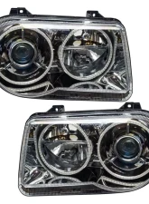 Oracle Lighting Pre-Assembled Halo Headlights (HID Style - No Bulbs) ColorSHIFT w/ 2.0 Controller SMD HL Chrysler 300C V8 2005-2010                                     - 8186-333 - Image 2