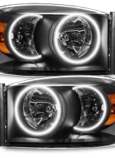 Oracle Lighting Pre-Assembled LED Halo Headlights Kit (HID Style) White Color SMD HL - Black Dodge Ram 2007-2008                                     - 8187-001 - Image 5