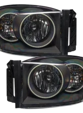 Oracle Lighting Pre-Assembled LED Halo Headlights Kit (HID Style) ColorSHIFT w/ BC1 Controller SMD HL - Black Dodge Ram 2007-2008                                     - 8187-335 - Image 2