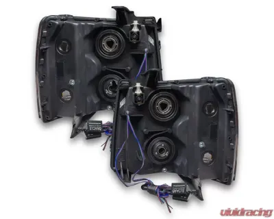Oracle Lighting Pre-Assembled LED Halo Headlights Square Style (Chrome) ColorSHIFT w/ 2.0 Controller SMD HL Chevrolet Silverado 2007-2013 - 8188-333