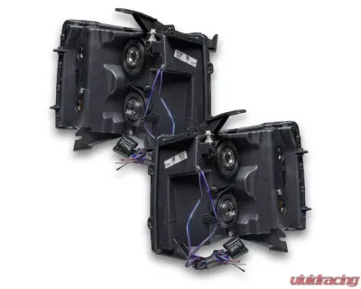 Oracle Lighting Pre-Assembled LED Halo Headlights Square Style (Chrome) ColorSHIFT w/ 2.0 Controller SMD HL Chevrolet Silverado 2007-2013 - 8188-333