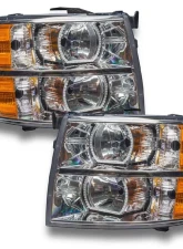 Oracle Lighting Pre-Assembled LED Halo Headlights Square Style (Chrome) ColorSHIFT w/ 2.0 Controller SMD HL Chevrolet Silverado 2007-2013                                     - 8188-333 - Image 2