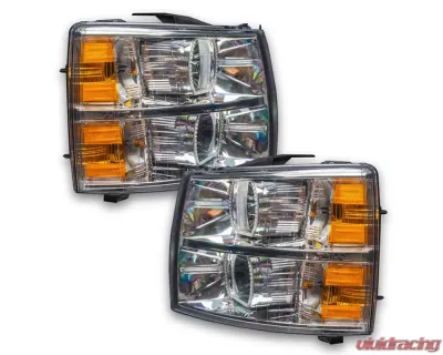 Oracle Lighting Pre-Assembled LED Halo Headlights Square Style (Chrome) ColorSHIFT w/ 2.0 Controller SMD HL Chevrolet Silverado 2007-2013 - 8188-333
