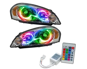 Oracle Lighting Non-Projector Pre-Assembled Headlights LED Halo Kit ColorSHIFT w/ Simple Controller Chevrolet Impala 2006-2013