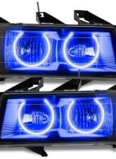 Oracle Lighting Pre-Assembled Headlights - Black LED Halo Kit Blue Chevrolet Colorado 2004-2012                                     - 8902-002 - Image 5