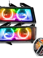 Oracle Lighting Pre-Assembled Headlights - Black LED Halo Kit ColorSHIFT Chevrolet Colorado 2004-2012                                     - 8902-330 - Image 5