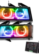 Oracle Lighting Pre-Assembled Headlights - Black LED Halo Kit ColorSHIFT 2.0 Chevrolet Colorado 2004-2012                                     - 8902-333 - Image 5