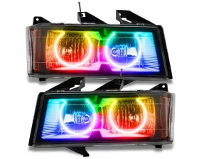 Oracle Lighting Pre-Assembled Headlights - Black LED Halo Kit ColorSHIFT - No Controller Chevrolet Colorado 2004-2012