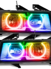 Oracle Lighting Pre-Assembled Headlights - Black LED Halo Kit ColorSHIFT - No Controller Chevrolet Colorado 2004-2012                                     - 8902-334 - Image 5
