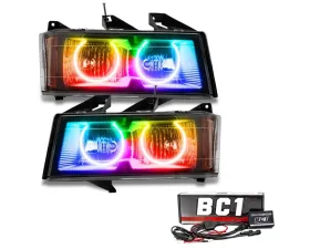 Oracle Lighting Pre-Assembled Headlights - Black LED Halo Kit ColorSHIFT-WiFi Chevrolet Colorado 2004-2012