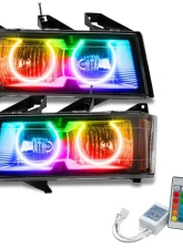 Oracle Lighting Pre-Assembled Headlights - Black LED Halo Kit ColorSHIFT - Simple Chevrolet Colorado 2004-2012                                     - 8902-504 - Image 5