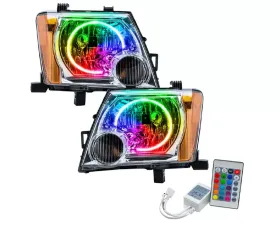 Oracle Lighting Pre-Assembled Headlights LED Halo Kit ColorSHIFT - Simple Nissan Xterra 2005-2014