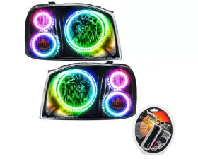 Oracle Lighting Pre-Assembled Halo Headlights (Triple Halo) ColorSHIFT w/ RF Controller SMD HL Nissan Frontier 2001-2004