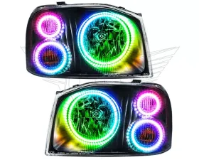 Oracle Lighting Pre-Assembled Halo Headlights (Triple Halo) ColorSHIFT w/o Controller SMD HL Nissan Frontier 2001-2004