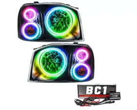 Oracle Lighting Pre-Assembled Halo Headlights (Triple Halo) ColorSHIFT w/ BC1 Controller SMD HL Nissan Frontier 2001-2004