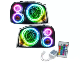 Oracle Lighting Pre-Assembled Halo Headlights (Triple Halo) ColorSHIFT w/ Simple Controller SMD HL Nissan Frontier 2001-2004