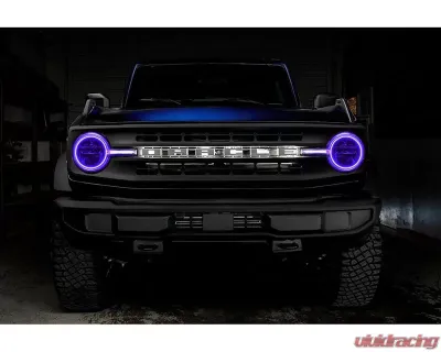 Oracle Lighting Colorshift Headlight Halo Kit w/ DRL Bar - Base Headlights w/out Controller Ford Bronco 2021-2023 - 1471-334