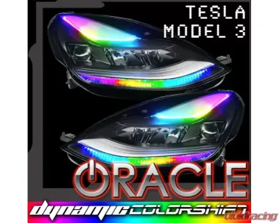 Oracle Lighting Dynamic ColorShift Headlight DRL Upgrade Tesla Model 3 2021+ - 1473-332