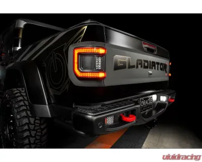 Oracle Lighting "Black Series" Flush Mount LED Tail Lights  - Tinted Lens Jeep Gladiator JT 2020-2025 - 5882-504-T