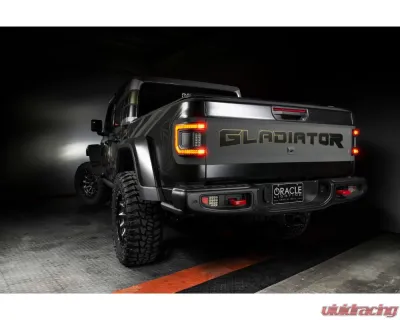 Oracle Lighting "Black Series" Flush Mount LED Tail Lights  - Tinted Lens Jeep Gladiator JT 2020-2025 - 5882-504-T