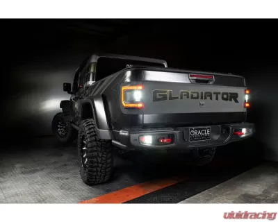 Oracle Lighting "Black Series" Flush Mount LED Tail Lights  - Tinted Lens Jeep Gladiator JT 2020-2025 - 5882-504-T