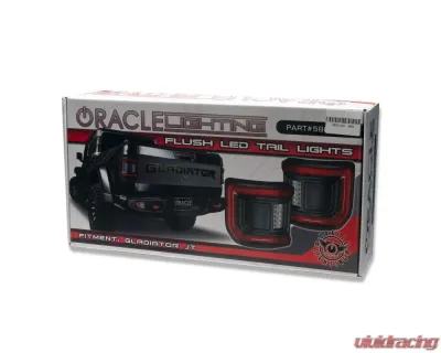 Oracle Lighting "Black Series" Flush Mount LED Tail Lights  - Tinted Lens Jeep Gladiator JT 2020-2025 - 5882-504-T