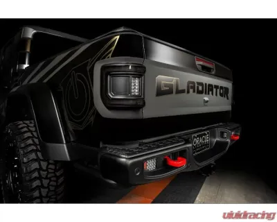Oracle Lighting "Black Series" Flush Mount LED Tail Lights  - Tinted Lens Jeep Gladiator JT 2020-2025 - 5882-504-T