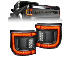 Oracle Lighting "Black Series" Flush Mount LED Tail Lights - Tinted Lens Jeep Gladiator JT 2020-2025