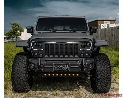 Oracle Lighting Skid Plate w/ Integrated Led Emitters Amber Lens Jeep Wrangler Jl | Gladiator Jt 2018-2023 - 5883-005