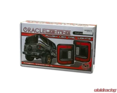 Oracle Lighting Black Series Flush Mount LED Taillights Jeep Wrangler JL 2018+ - 5884-504-T