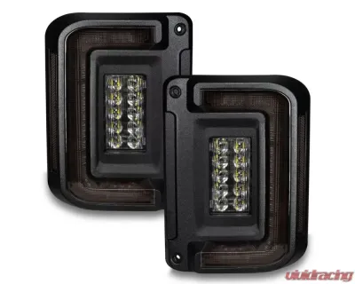 Oracle Lighting Black Series Flush Mount LED Taillights Jeep Wrangler JK 2007-2017 - 5891-504-T