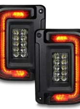 Oracle Lighting Black Series Flush Mount LED Taillights Jeep Wrangler JK 2007-2017                                     - 5891-504-T - Image 3