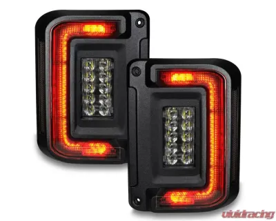 Oracle Lighting Black Series Flush Mount LED Taillights Jeep Wrangler JK 2007-2017 - 5891-504-T