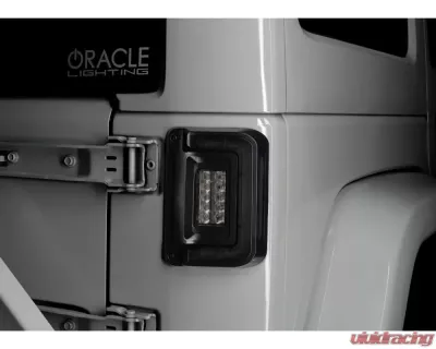 Oracle Lighting Black Series Flush Mount LED Taillights Jeep Wrangler JK 2007-2017 - 5891-504-T