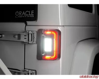 Oracle Lighting Black Series Flush Mount LED Taillights Jeep Wrangler JK 2007-2017 - 5891-504-T