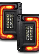 Oracle Lighting Black Series Flush Mount LED Taillights Jeep Wrangler JK 2007-2017                                     - 5891-504-T - Image 4