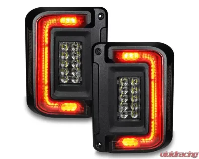Oracle Lighting Black Series Flush Mount LED Taillights Jeep Wrangler JK 2007-2017 - 5891-504-T
