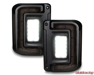 Oracle Lighting Black Series Flush Mount LED Taillights Jeep Wrangler JK 2007-2017 - 5891-504-T