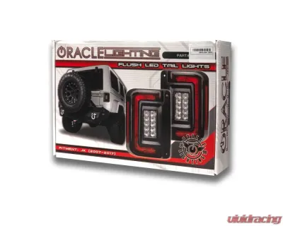 Oracle Lighting Black Series Flush Mount LED Taillights Jeep Wrangler JK 2007-2017 - 5891-504-T