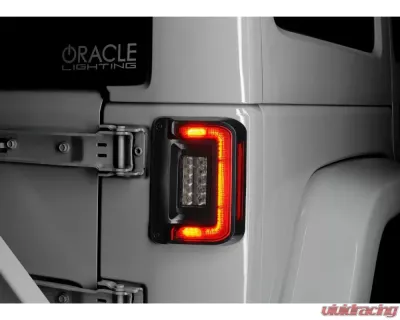 Oracle Lighting Black Series Flush Mount LED Taillights Jeep Wrangler JK 2007-2017 - 5891-504-T