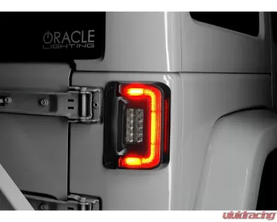 Oracle Lighting Black Series Flush Mount LED Taillights Jeep Wrangler JK 2007-2017 - 5891-504-T