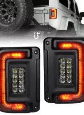 Oracle Lighting Black Series Flush Mount LED Taillights Jeep Wrangler JK 2007-2017                                     - 5891-504-T - Image 15