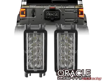 Oracle Lighting Amber | White Dual Function Reverse LED Modules Flush Tail Lights Jeep Wrangler JL 2018-2024 - 5915-JL-023