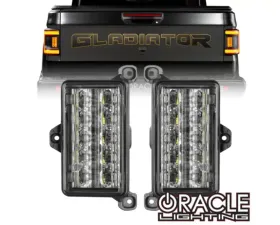 Oracle Lighting Amber | White Dual Function Reverse LED Module Flush Tail Lights Jeep Gladiator JT 2020-2023