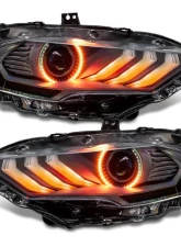 ORACLE Lighting "Black Series" Dynamic ColorSHIFT LED Headlights w/ Sequential Turn Signal Ford Mustang 2018-2023                                     - 8204-332 - Image 11