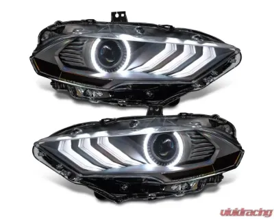 ORACLE Lighting "Black Series" Dynamic ColorSHIFT LED Headlights w/ Sequential Turn Signal Ford Mustang 2018-2023 - 8204-332