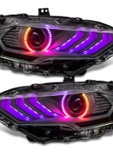 ORACLE Lighting "Black Series" Dynamic ColorSHIFT LED Headlights w/ Sequential Turn Signal Ford Mustang 2018-2023                                     - 8204-332 - Image 13