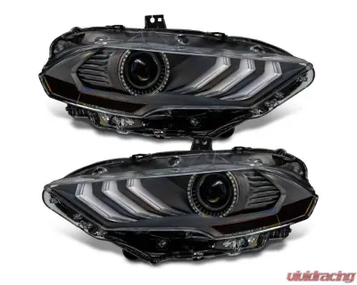 ORACLE Lighting "Black Series" Dynamic ColorSHIFT LED Headlights w/ Sequential Turn Signal Ford Mustang 2018-2023 - 8204-332